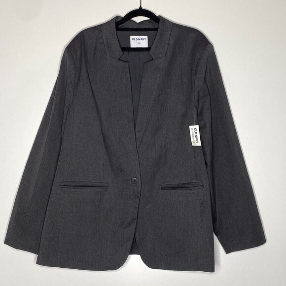 New Old Navy Heathered Twill Pixie Blazer Women's Size XXL - Picture 1 of 7